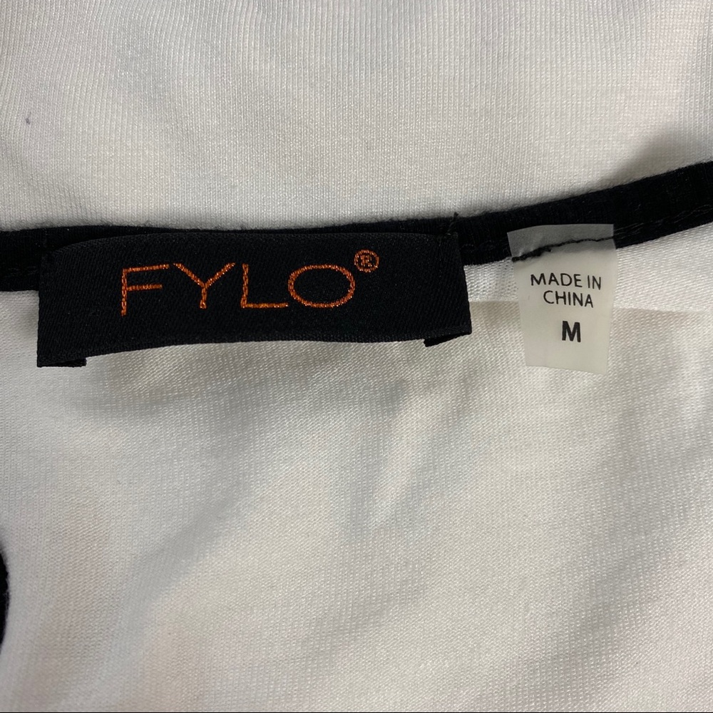 FYLO white black crochet tank top medium - Picture 7 of 8
